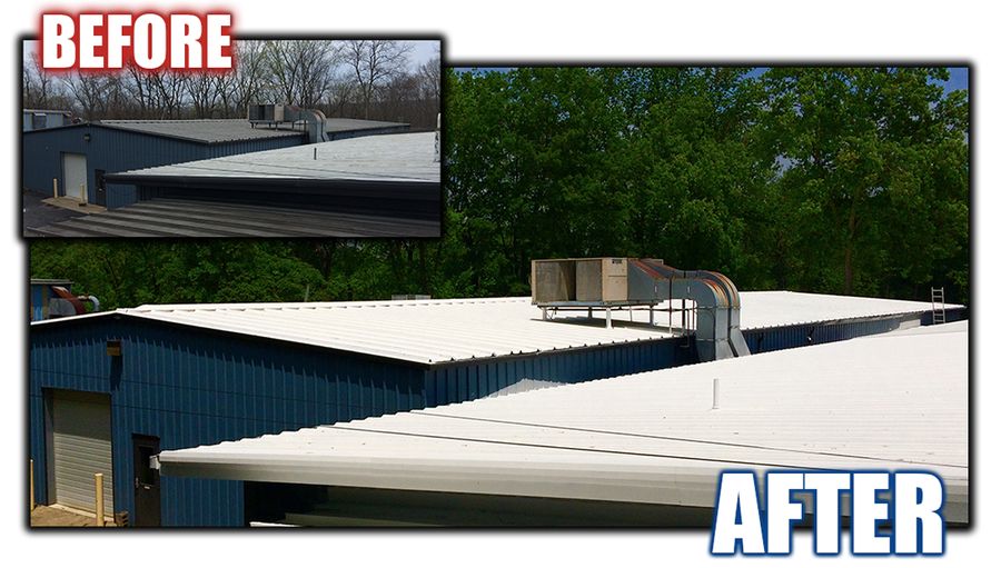Metal building, seams and fasteners sealed