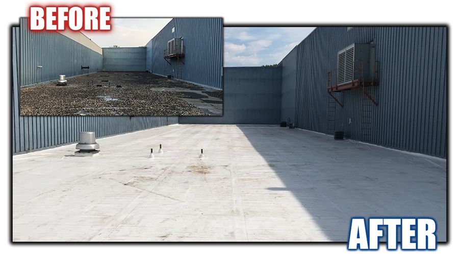 Low-slope roof, full reflective system