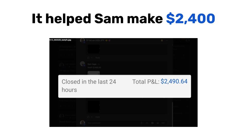 Sam made $2,490 in 24 hours