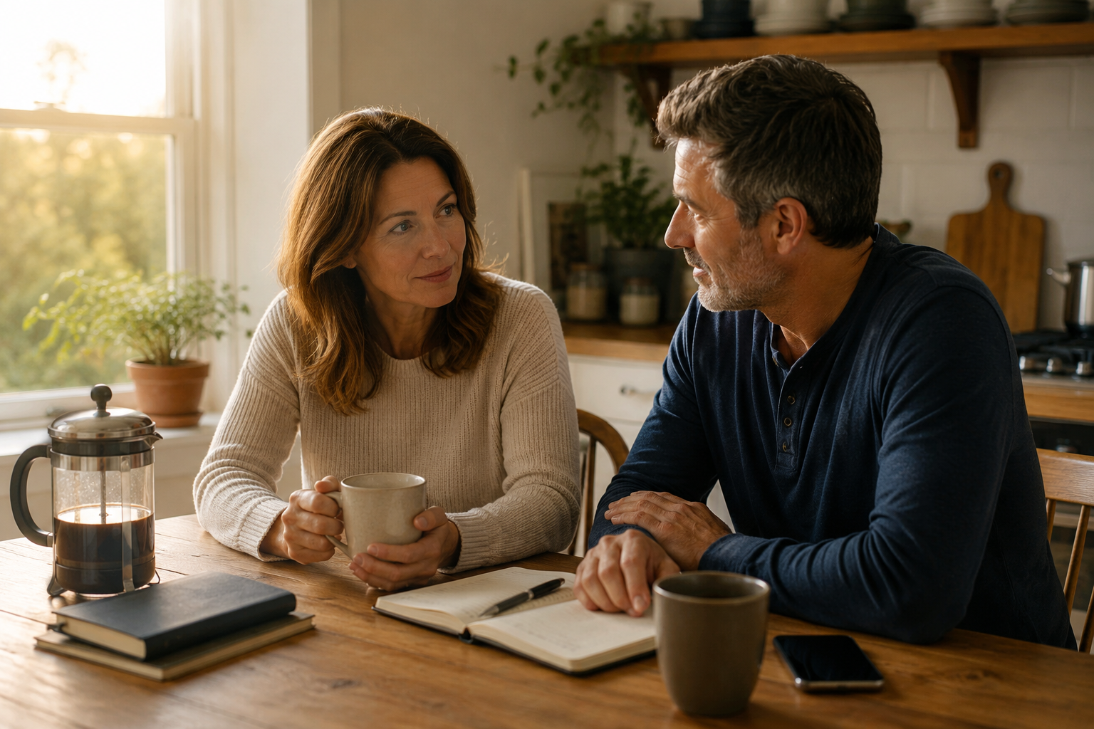 couple reviewing retirement income plan with withdrawal strategy and social security benefits couple reviewing retirement income plan with withdrawal strategy and social security benefits