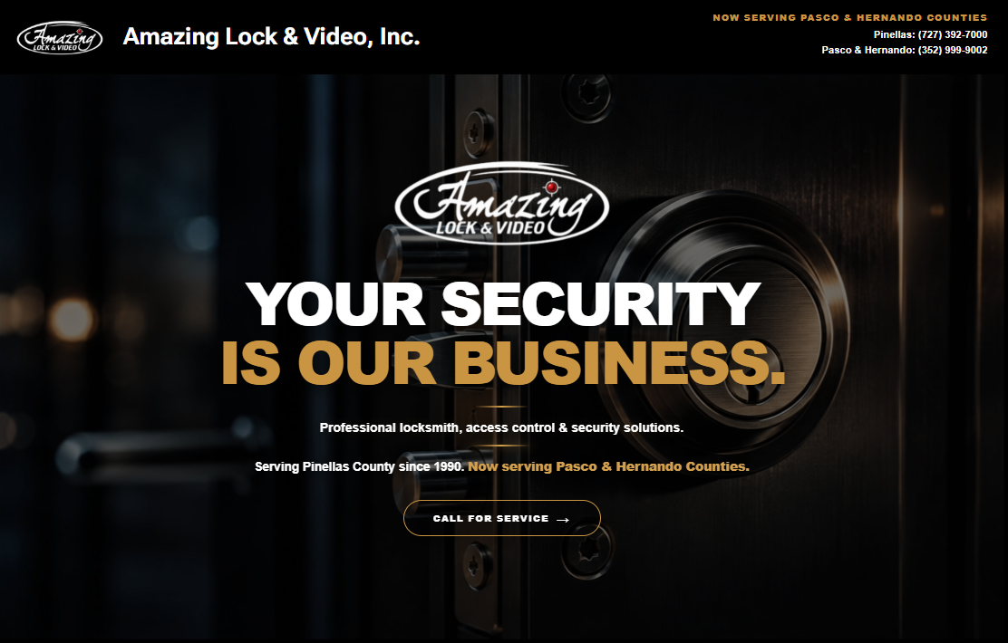 Amazing Lock and Video website hero