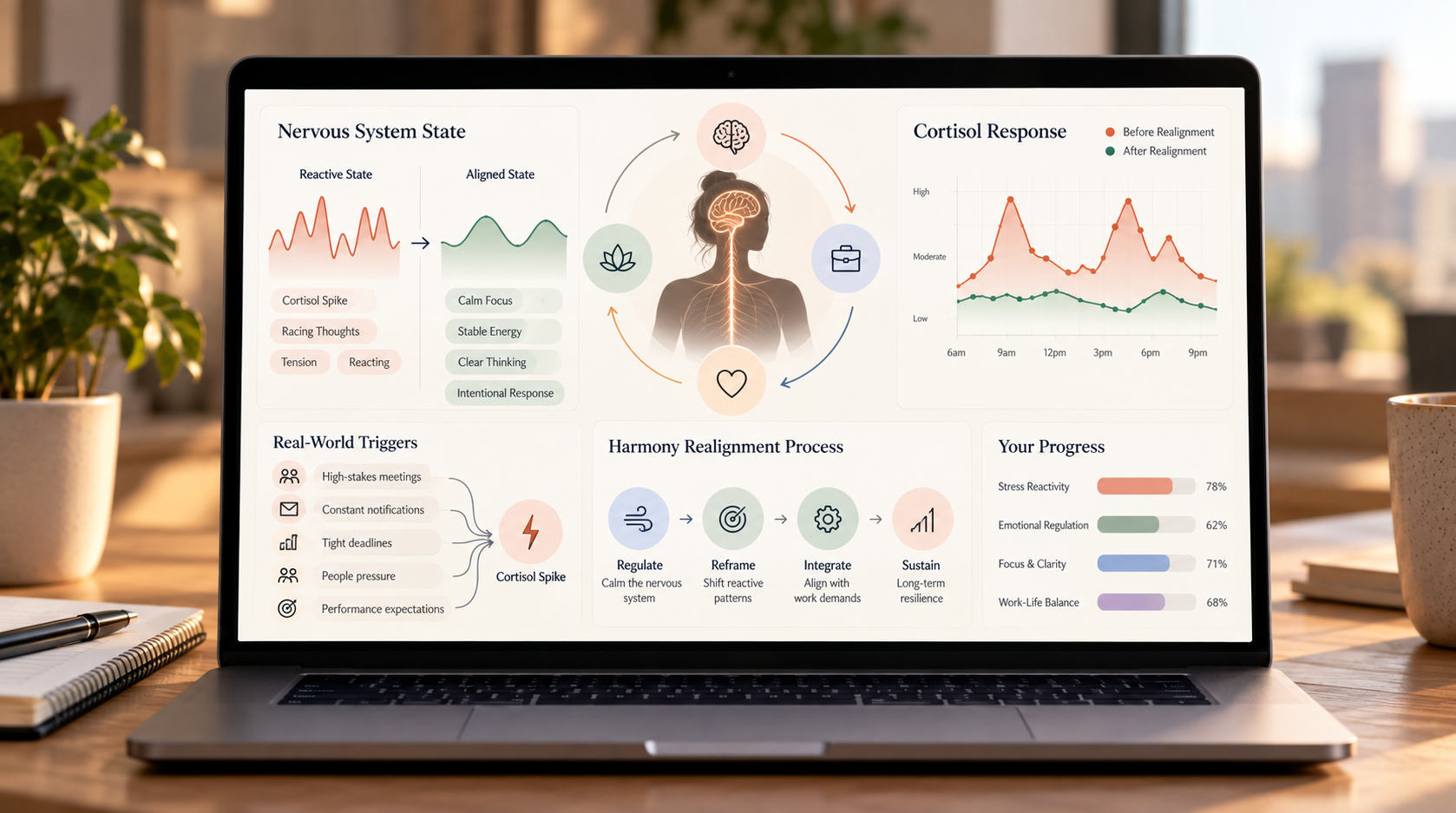 Laptop mockup: Harmony meter