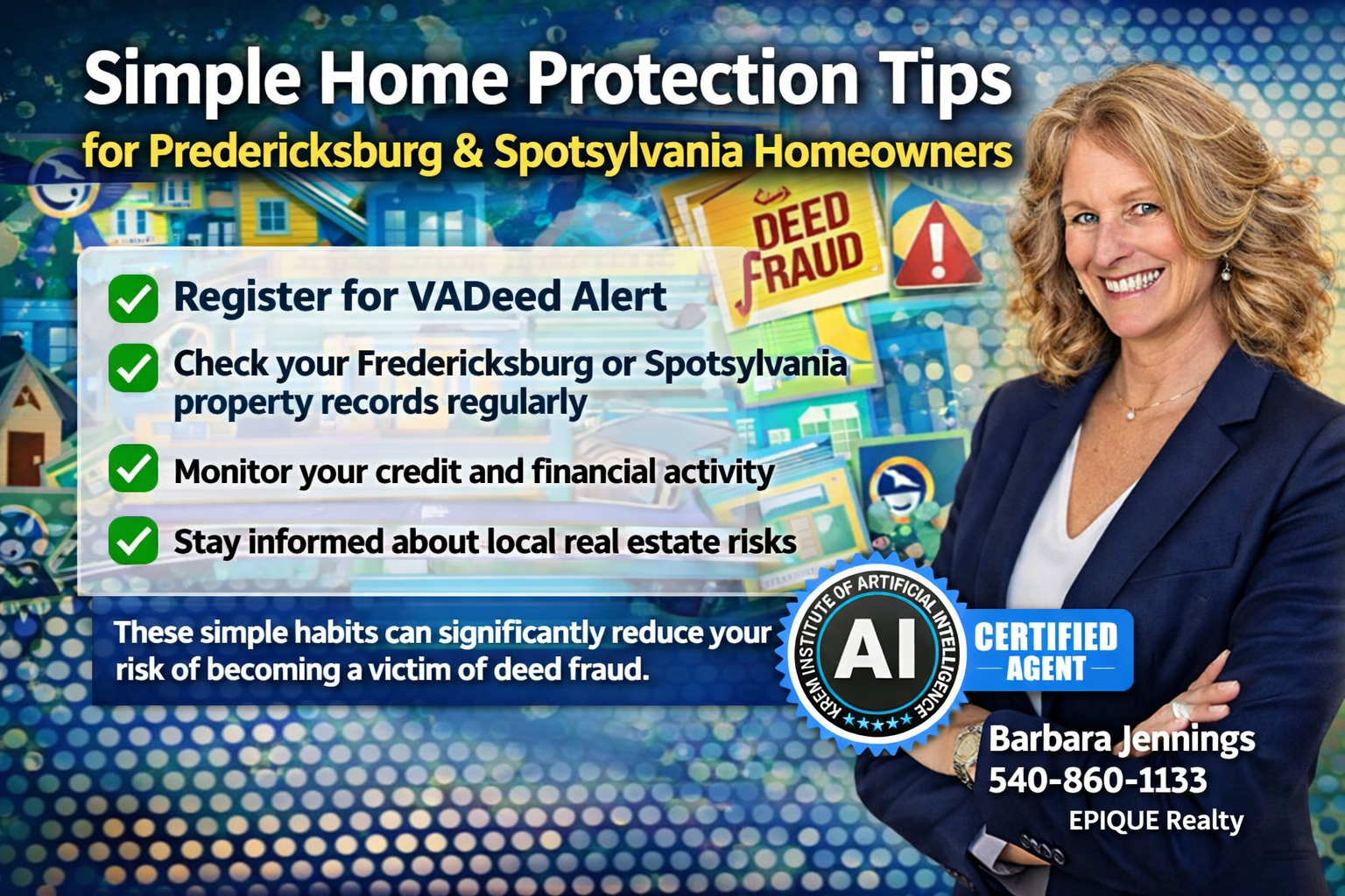Tips about deed Fraud in Fredericksburg Va and Spotsylvania Va for homeowers Tips about deed Fraud in Fredericksburg Va and Spotsylvania Va for homeowers
