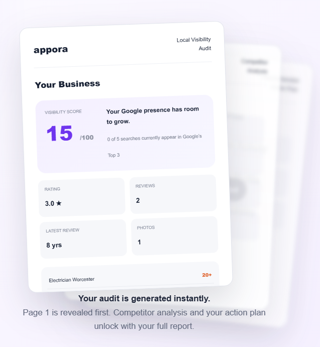 Appora Local Visibility Audit Preview