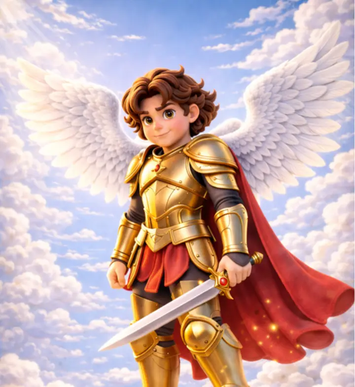 Illustration of Saint Michael the Archangel, page 29 of the 2nd Edition book