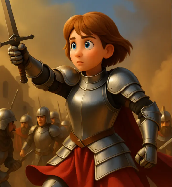 Illustration of Saint Joan of Arc, page 23 of the 2nd Edition book
