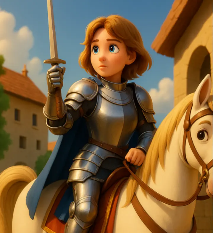 Illustration of Saint Joan of Arc, page 17 of the 2nd Edition book