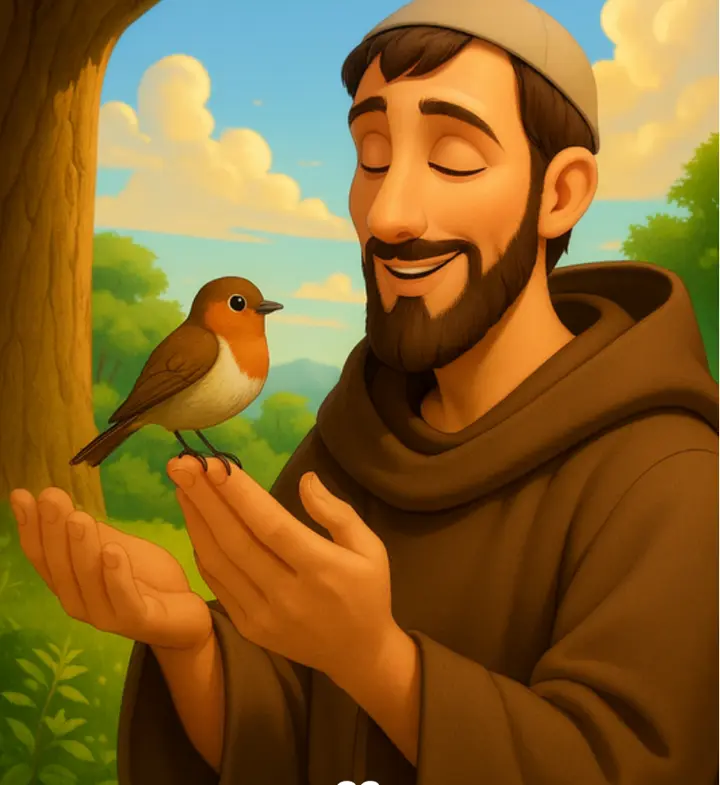 Illustration of Saint Francis of Assisi, page 27 of the 2nd Edition book