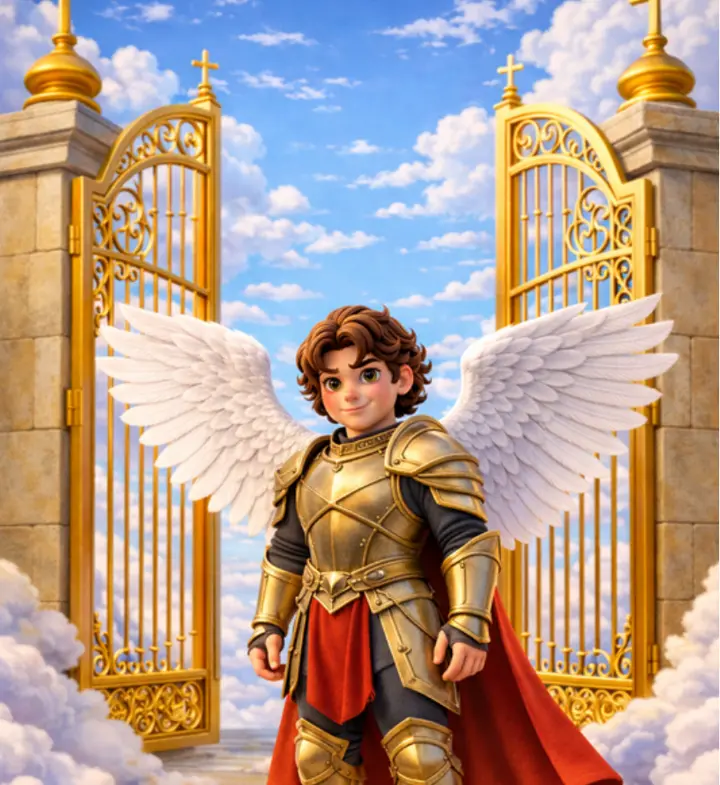 Illustration of Saint Michael the Archangel, page 7 of the 2nd Edition book