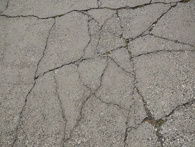 Cracked concrete
