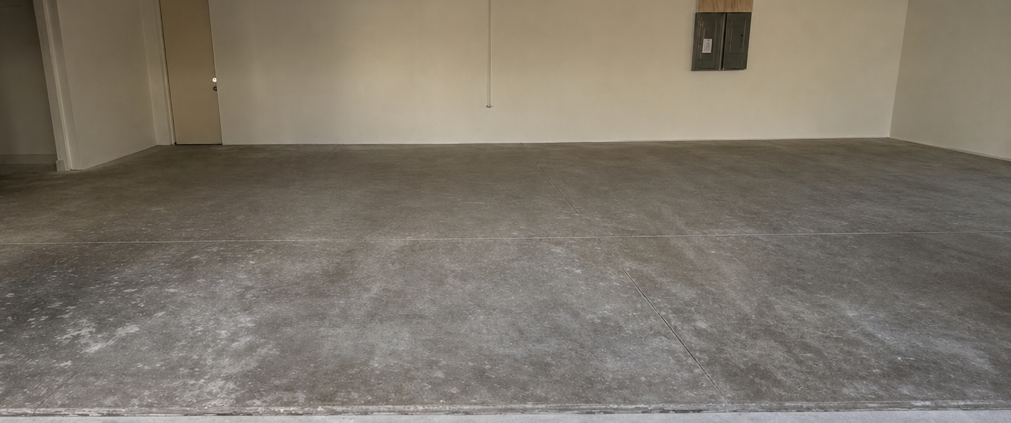 Before epoxy flake floor