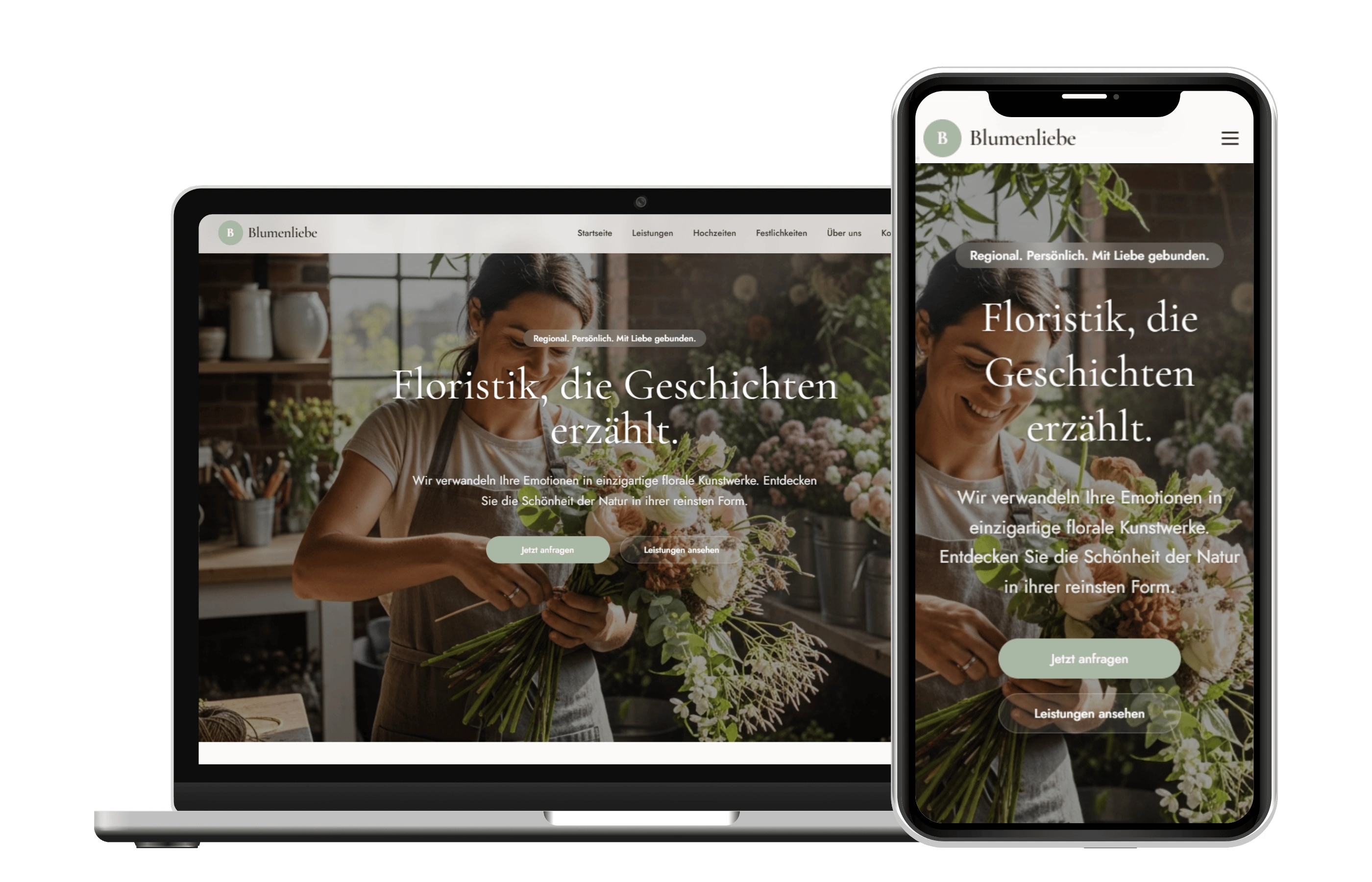 Landing Page Floristin