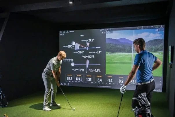 TrackMan lesson and data review at Art of Flight Golf