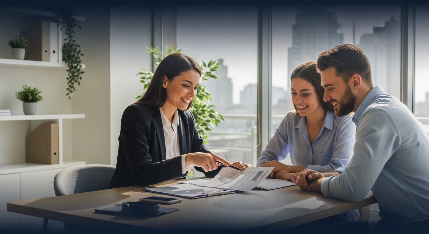 Insurance advisor reviewing coverage options with a client during a consultation