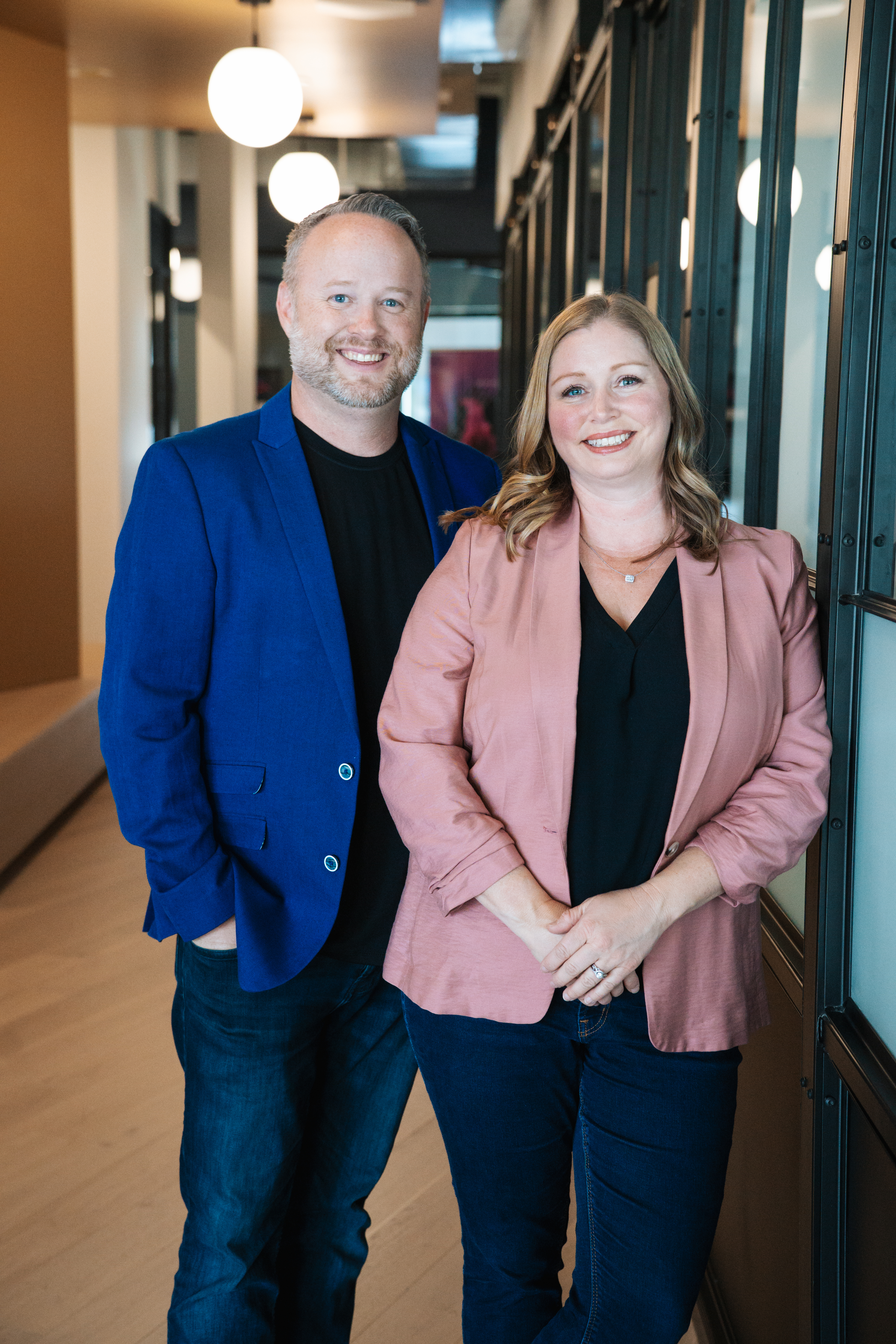 Paul and Alisha Anderson at the Anderson Team office