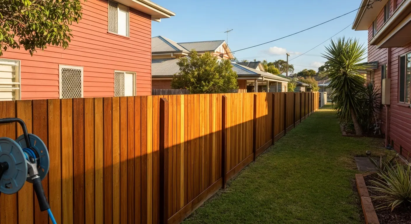 Fence soft washing restores color