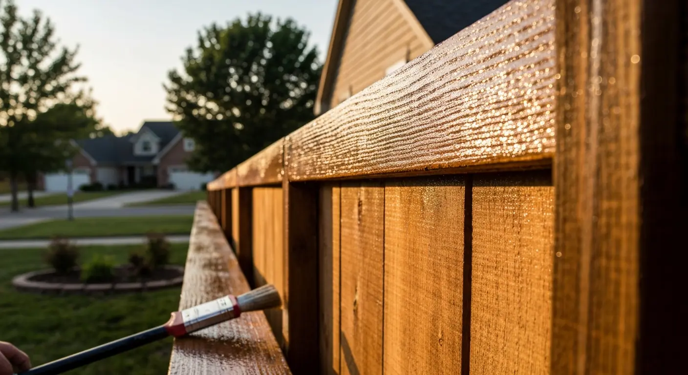 Fence sealing and stain