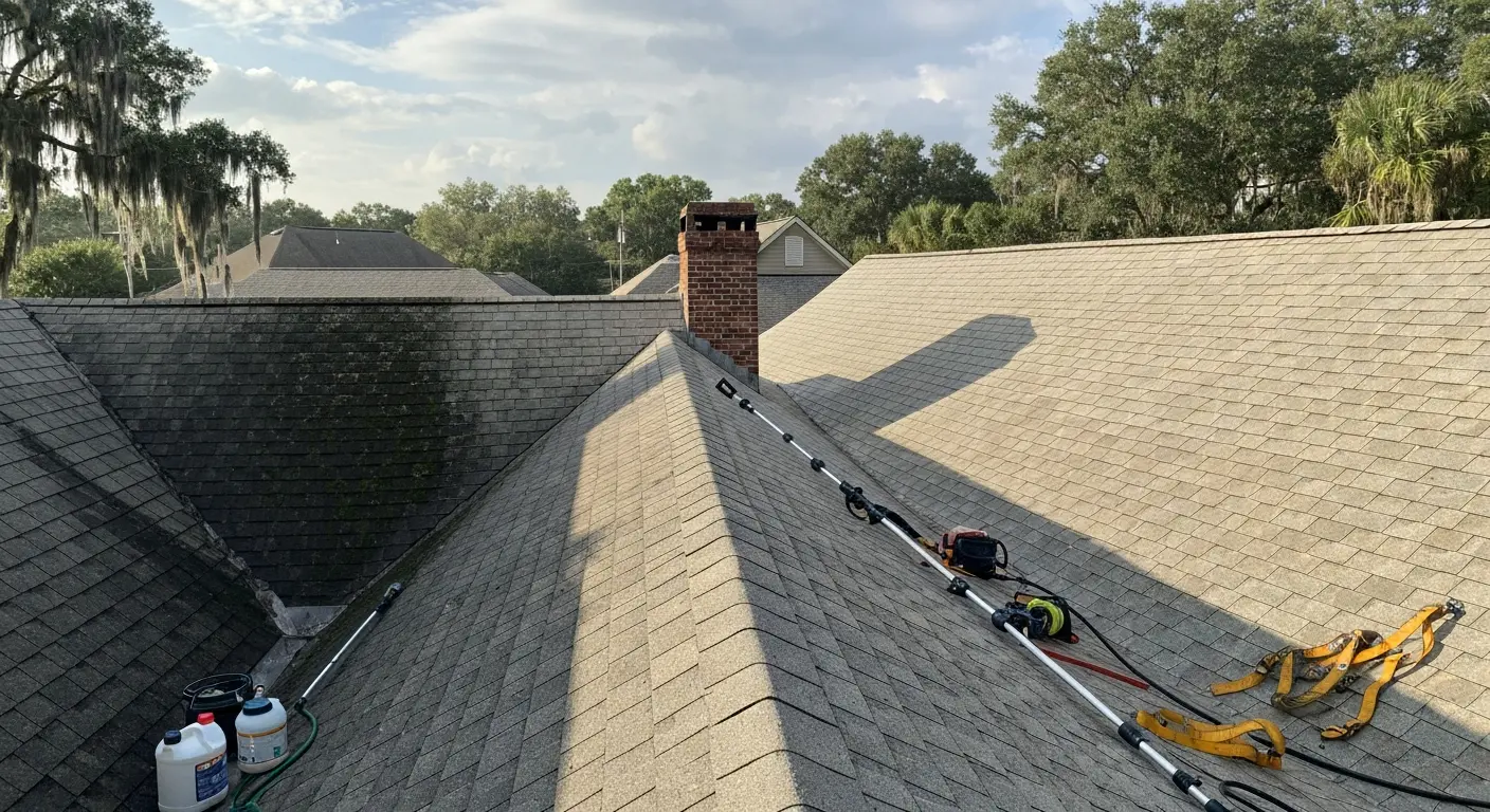 Roof cleaning service
