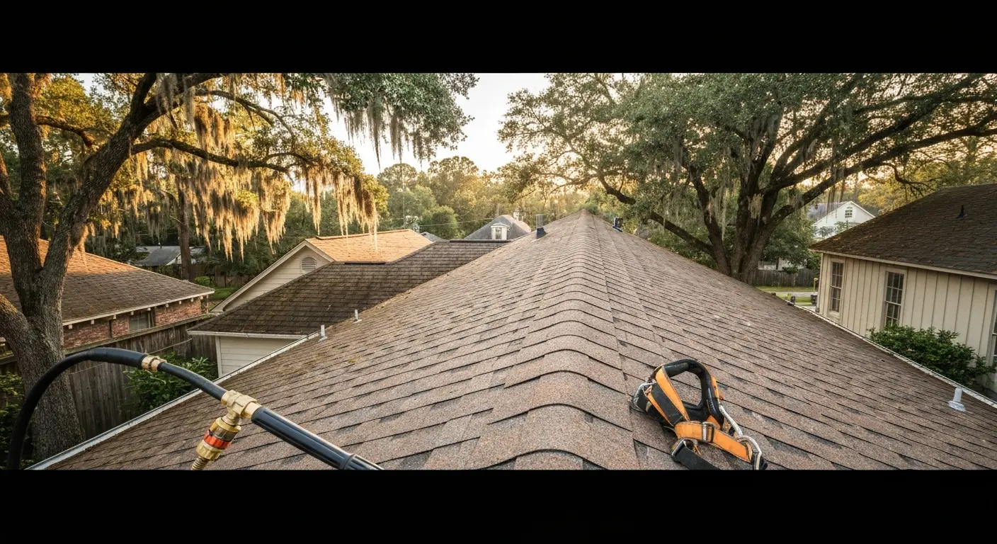Roof cleaning project