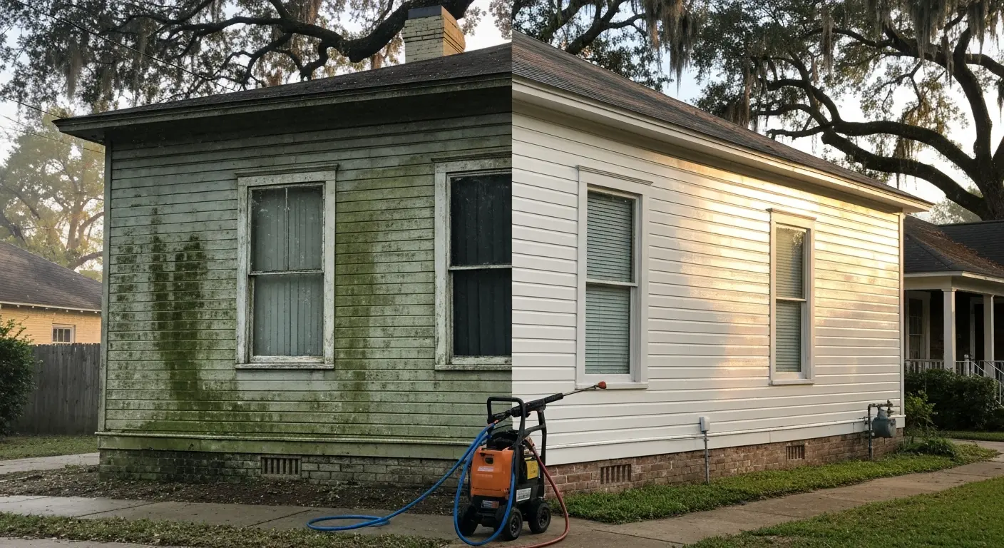 House exterior washing service