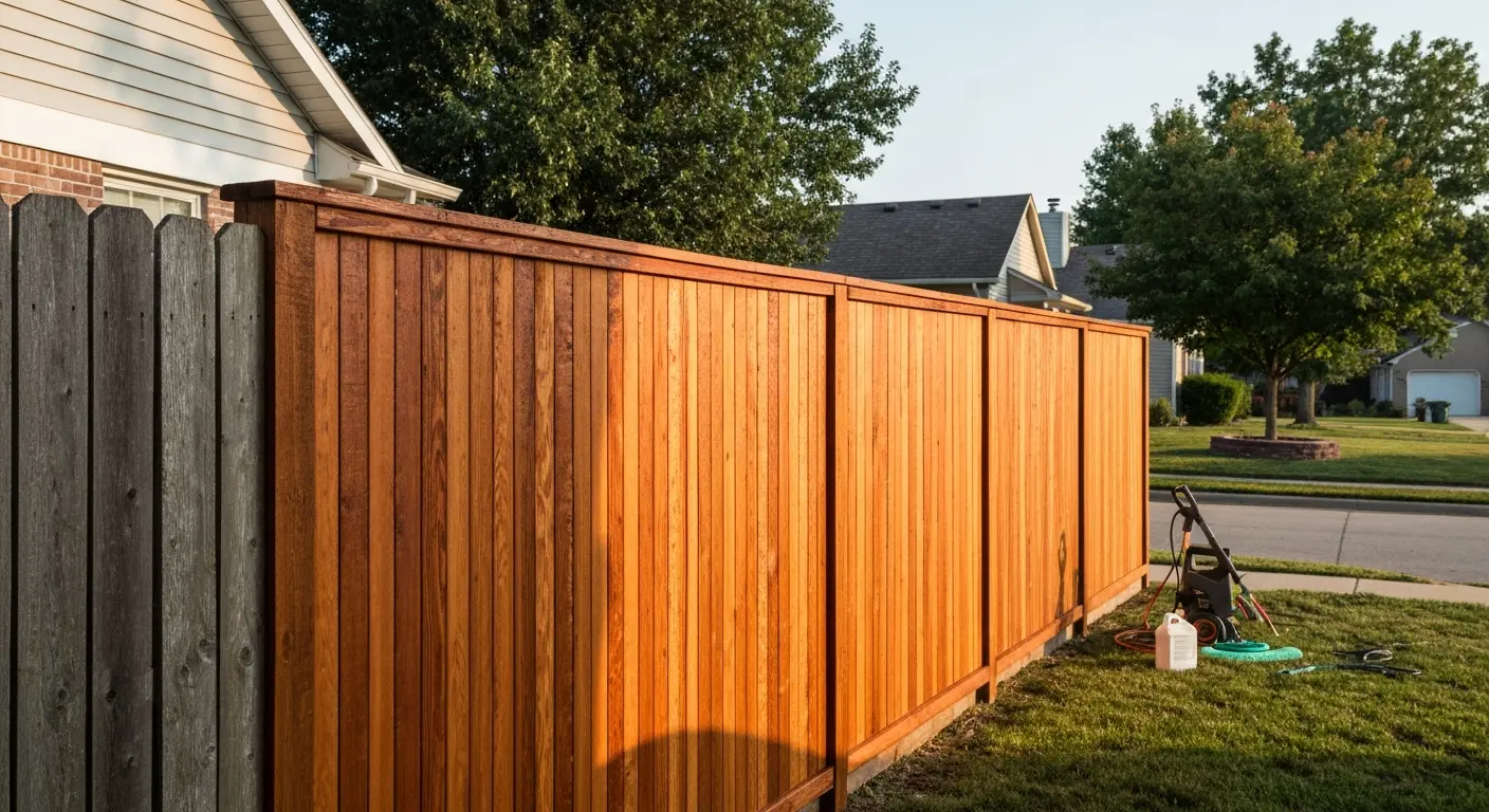 Fence cleaning restoration
