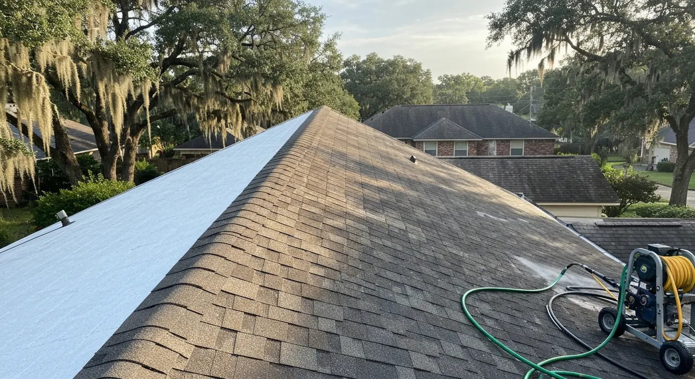 Roof cleaning service