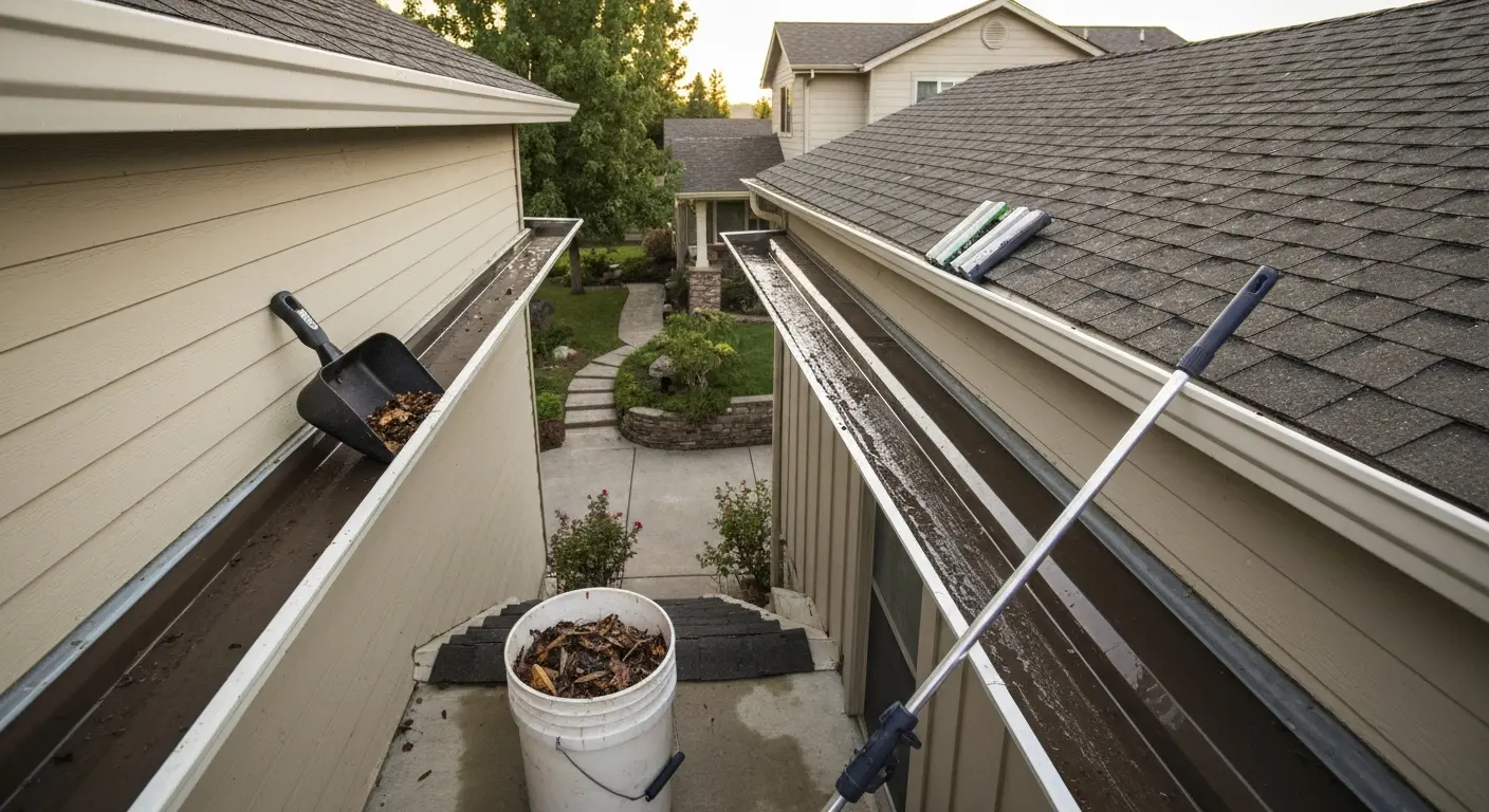 Gutter cleaning process