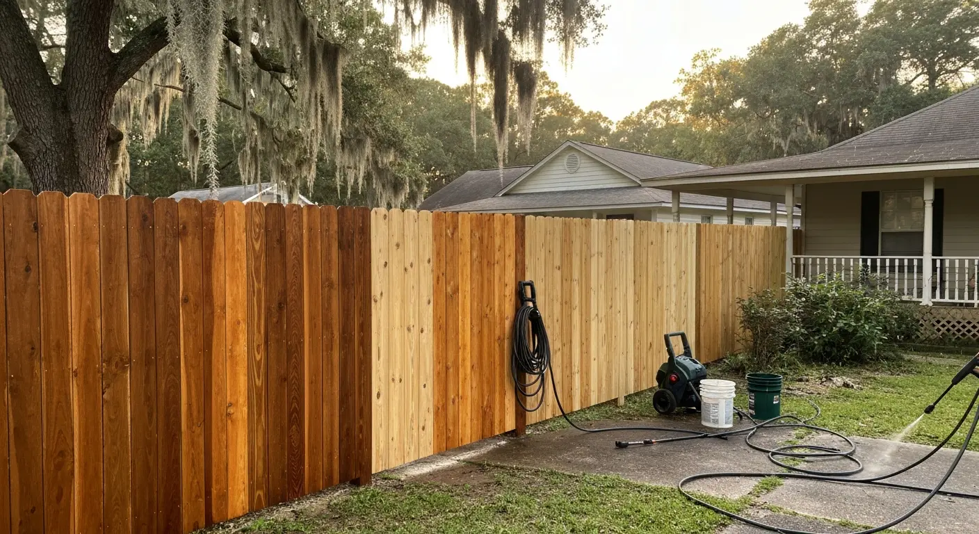 Fence cleaning service