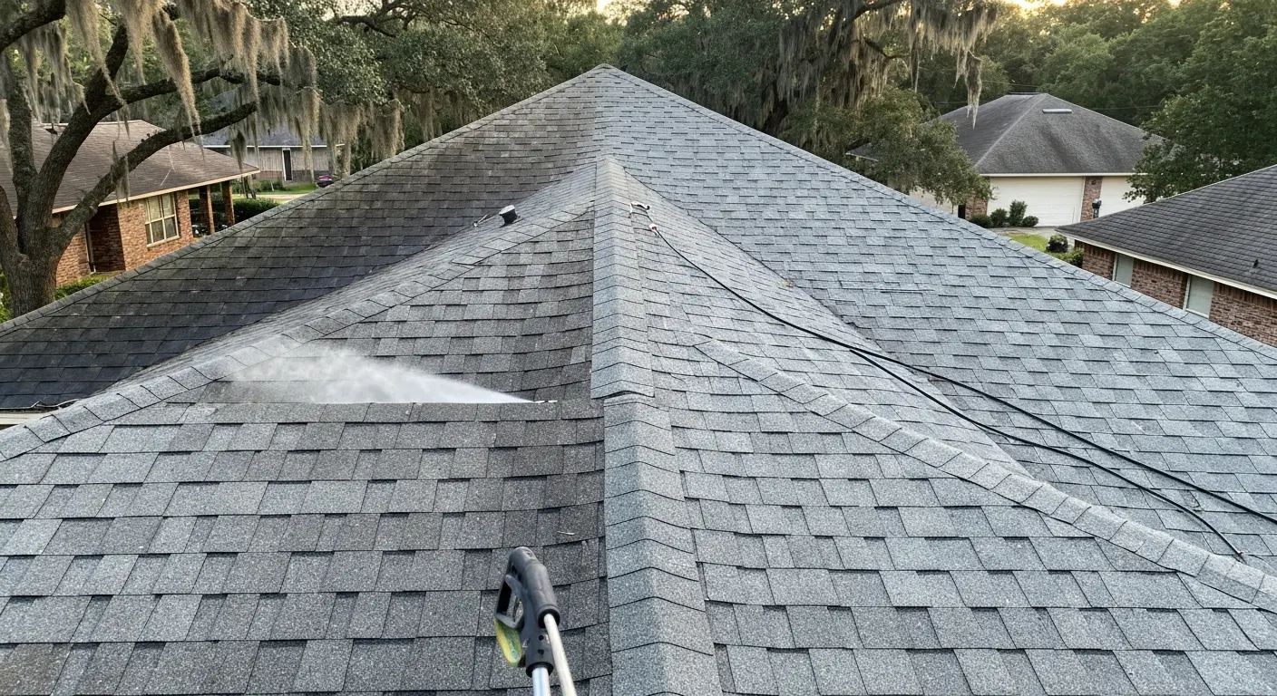 Roof cleaning in Denham Springs