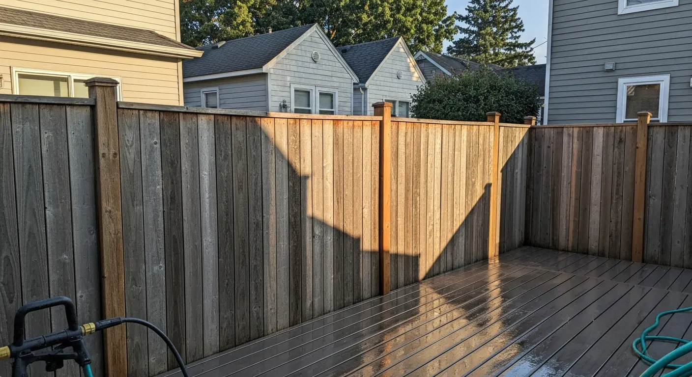Fence and deck cleaning