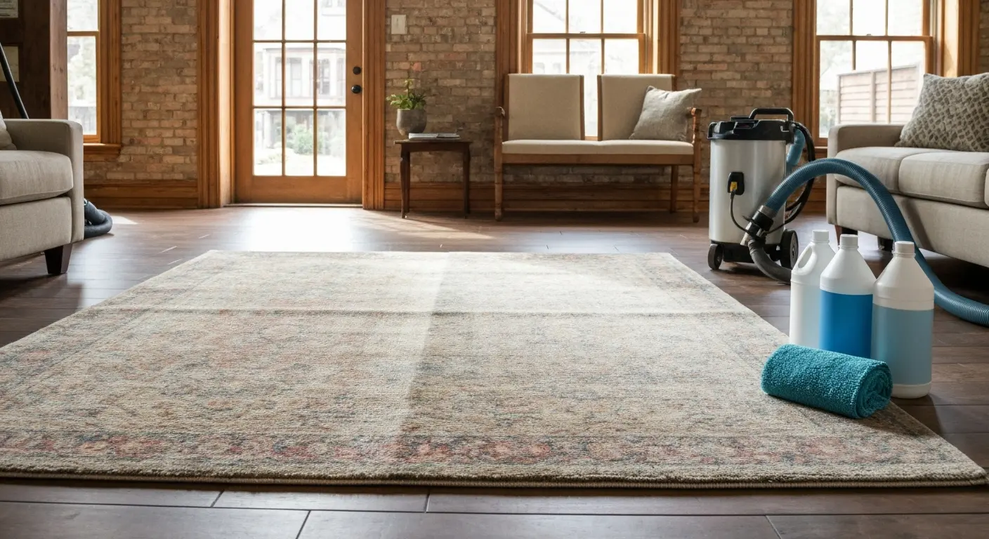 Area rug stain removal