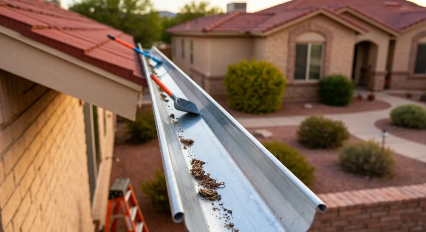 Clean gutters protect foundation and roof