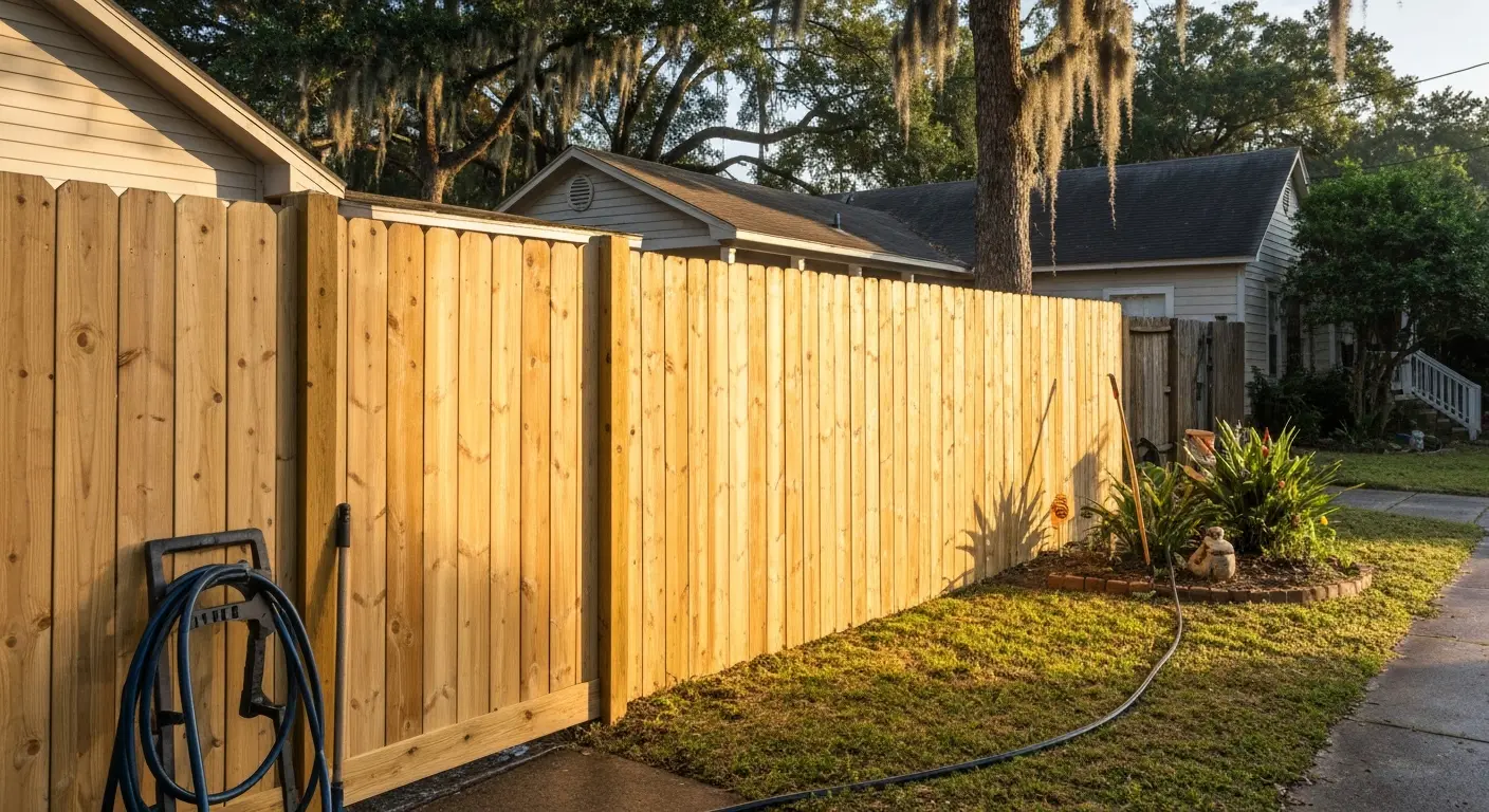 Wood fence graffiti removal