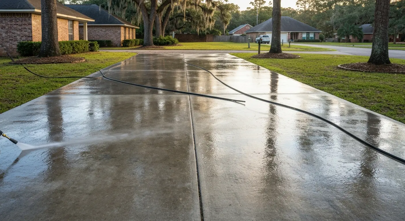 Driveway pressure washing Satsuma