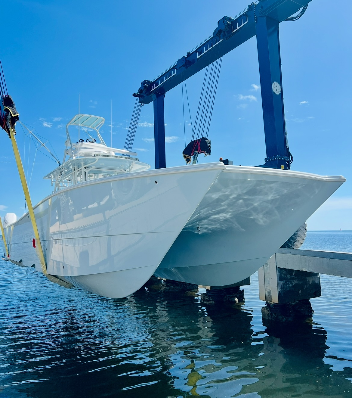Freeman on the BTH Marine travel lift