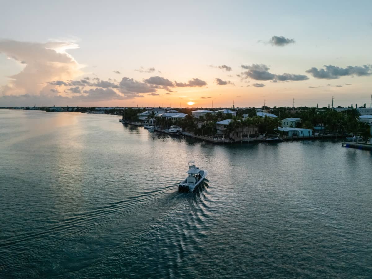 Front Runner running at sunset in the Florida Keys