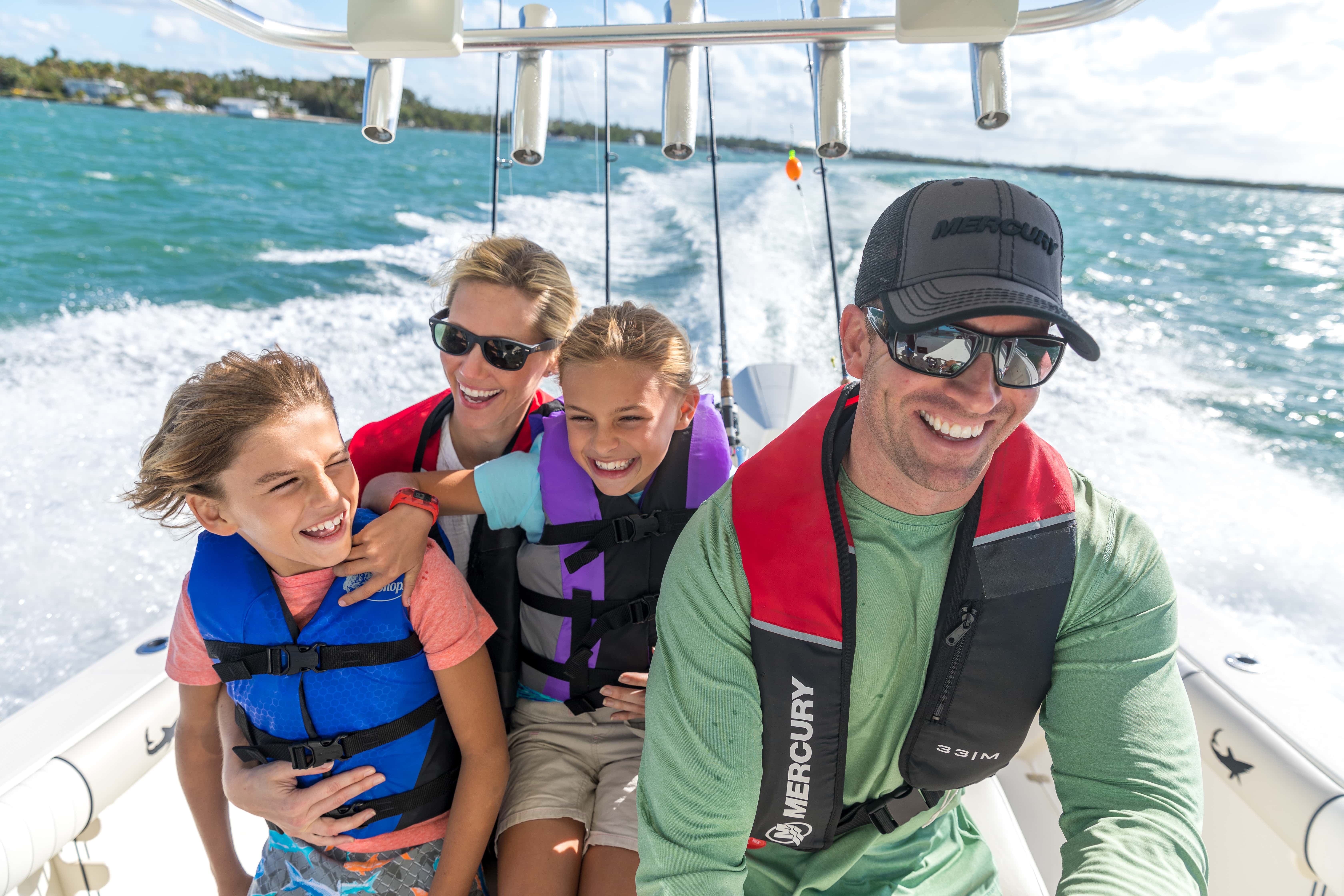 Family day on the baot 