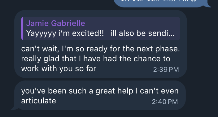 Client message