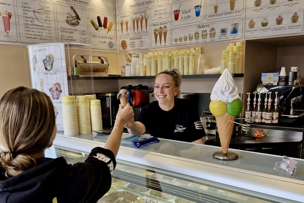 Scooped ice cream from San Remo in Zandvoort