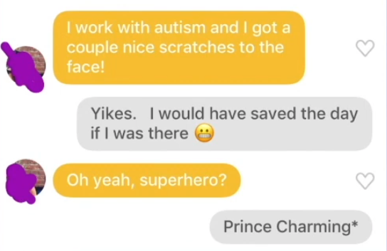 Clever dating app response to a woman online