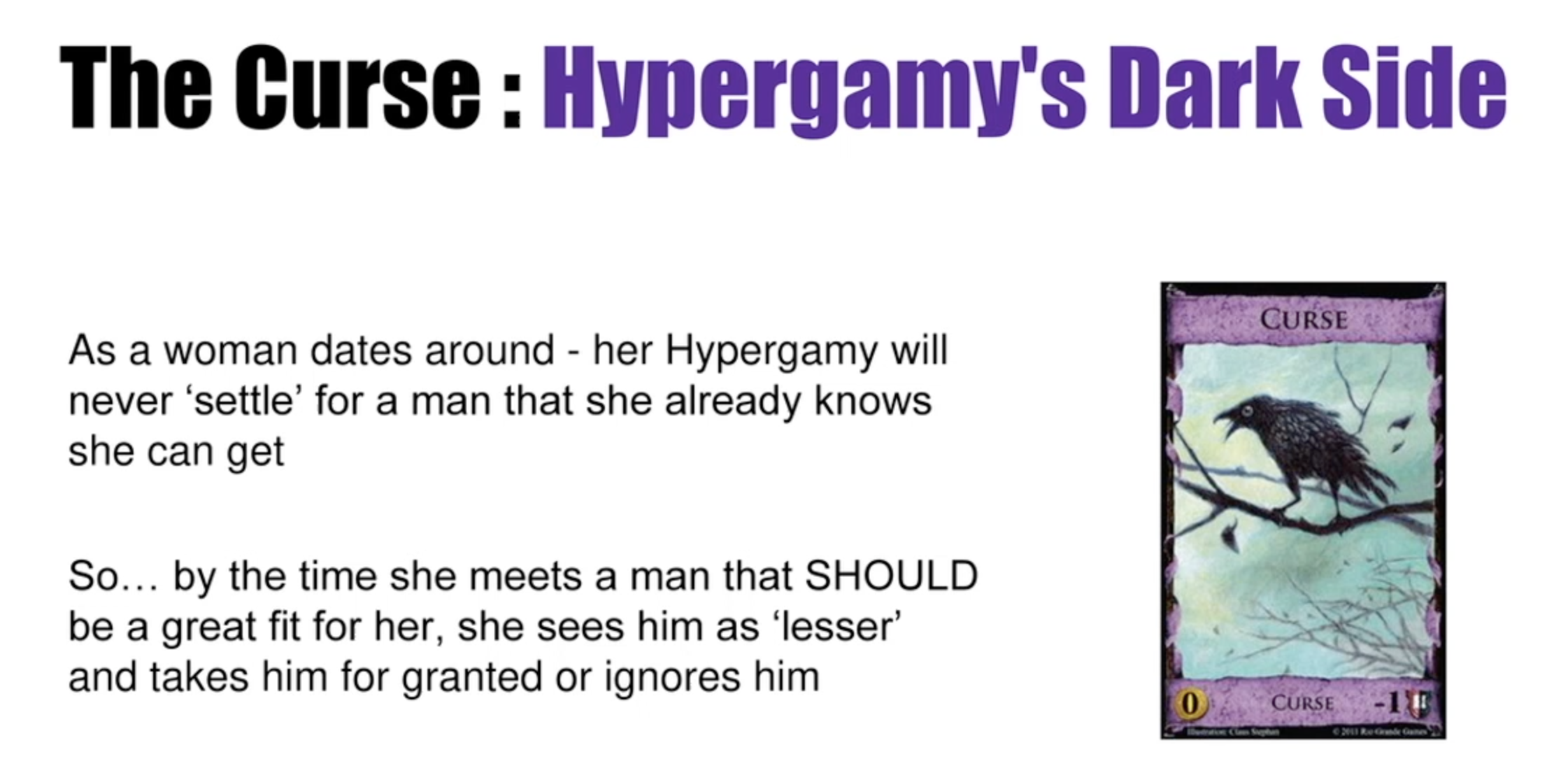 The curse of hypergamy (the dark side) The curse of hypergamy (the dark side)