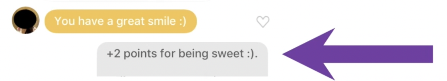 The 'reward frame' messaging with compliments The 'reward frame' messaging with compliments