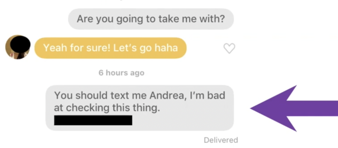 Getting the phone number from a dating app after flirty messaging Getting the phone number from a dating app after flirty messaging