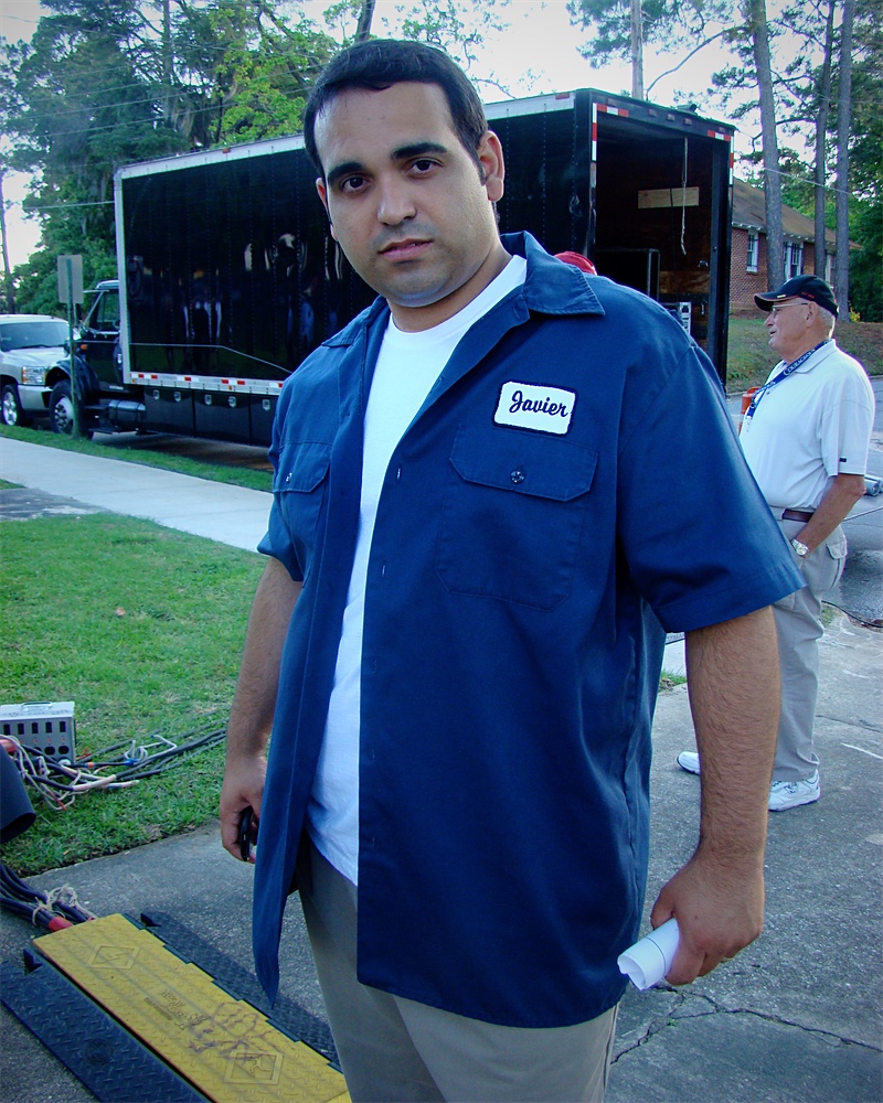 Robert Amaya, Courageous: in costume on set