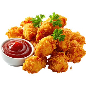 Golden crispy fried chicken