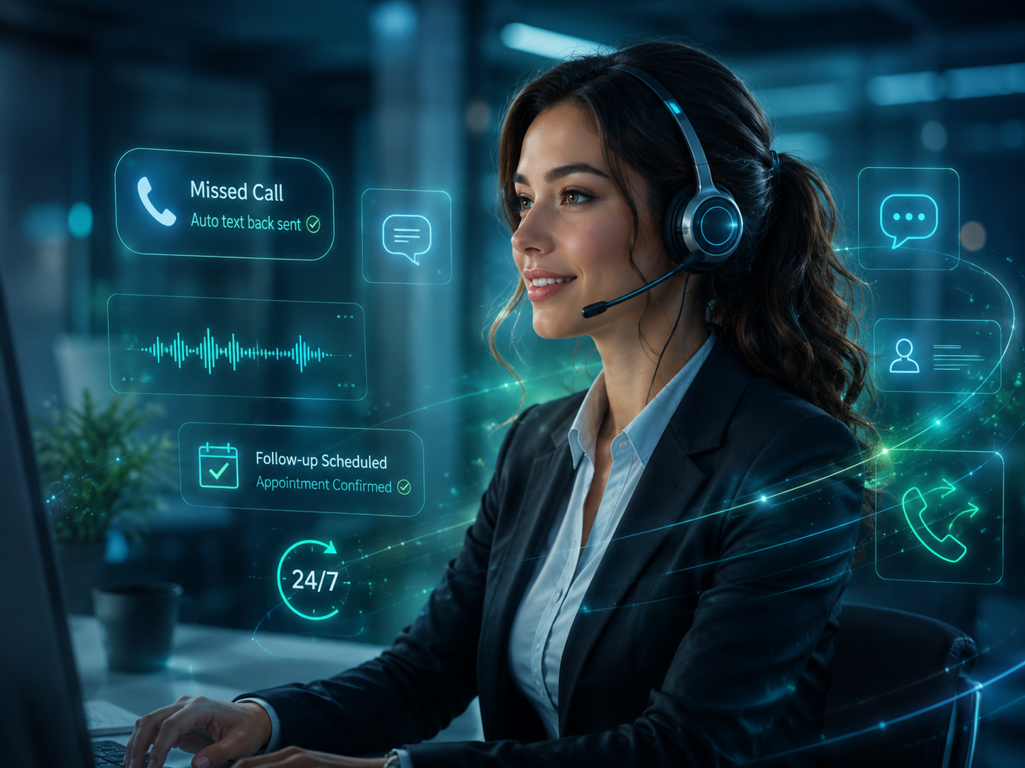 AI receptionist helping a small business answer calls, collect customer details, and follow up when the owner is unavailable