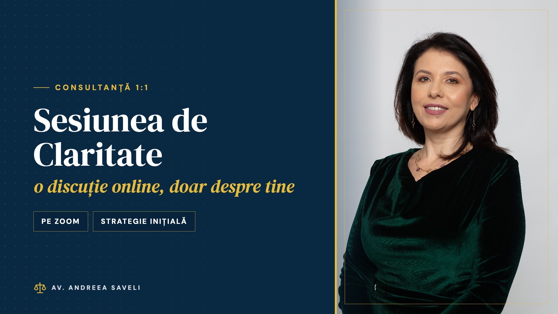 Sesiunea de Claritate cu av. Andreea Saveli