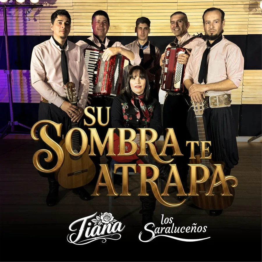 Tapa del single Su sombra te atrapa, de Tiana con Los Saraluceños (2026)