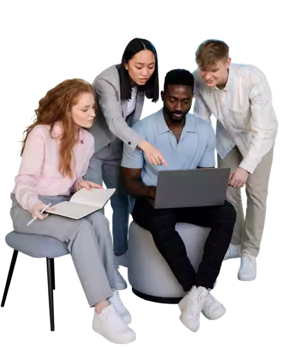 Key Marketers team developing ideas for the blog