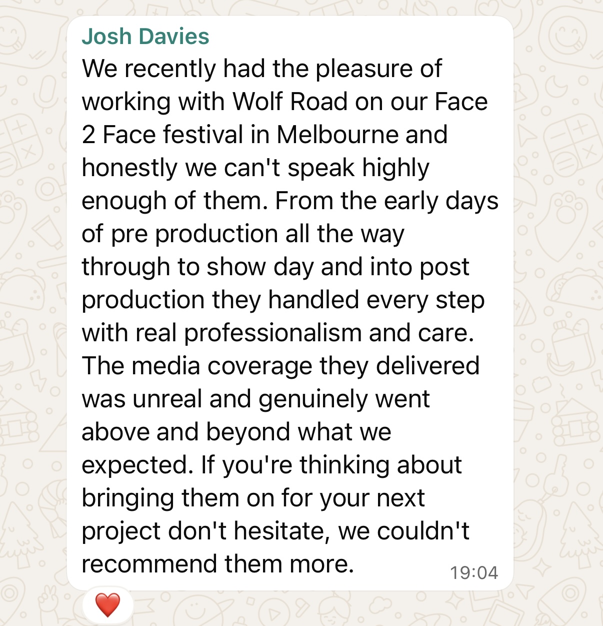 Maddix testimonial